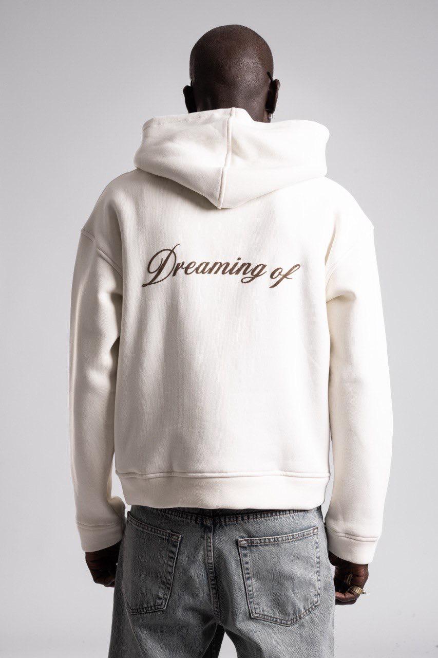 CREAM 'SLOW LIFE' ZIP HOODIE