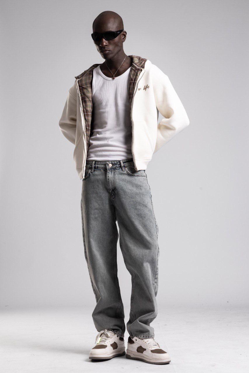 CREAM 'SLOW LIFE' ZIP HOODIE